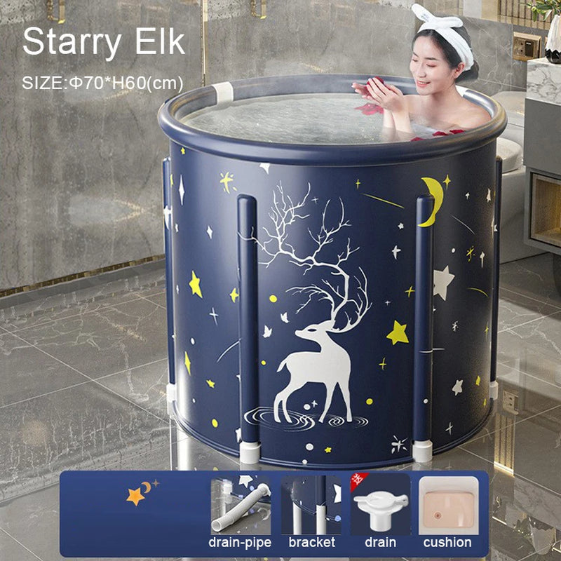 Foldable Bath Bucket PVC Material Hot Bath Ice Bath Ice Therapy Sauna Adult Bathtub Bathtubs for the Baby Large Family Pool