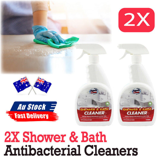 2X Shower & Bath Cleaner Spray 750Ml Antibacterial Disinfectant Au Stock
