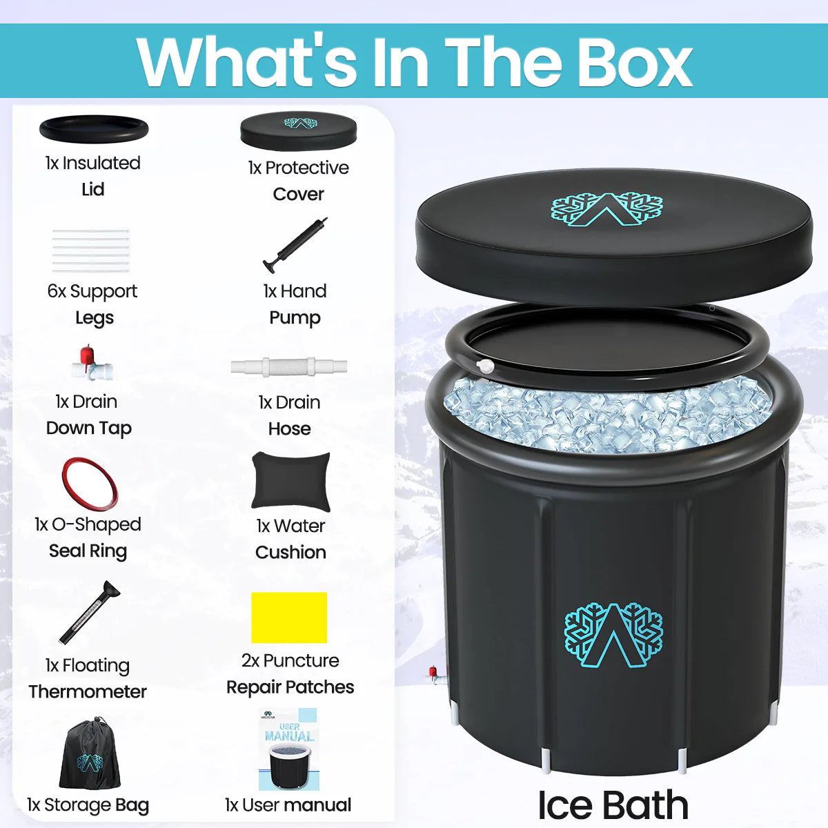3 in 1 Portable Ice Bath Pod 420L DP6