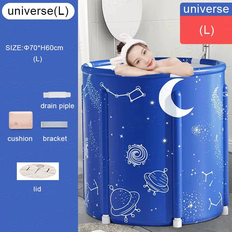 Foldable Bath Bucket PVC Material Hot Bath Ice Bath Ice Therapy Sauna Adult Bathtub Bathtubs for the Baby Large Family Pool