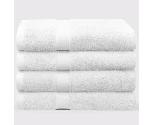4 Pack Bath Towel Sets Combed Cotton 553Gsm Comfortable Soft White Color