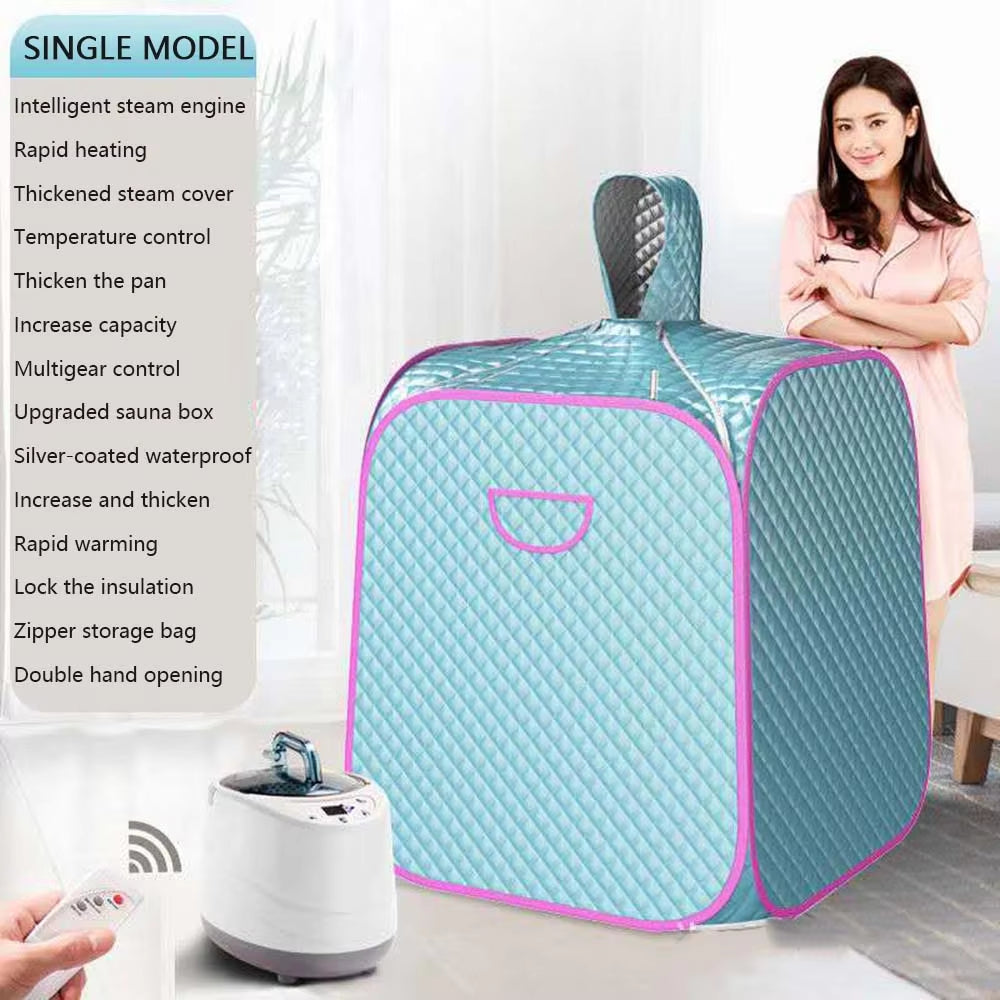 Portable Steam Sauna SPA Room Folding Sauna Slimming Body Building Ease Insomnia Steamer Tent Box with Steam Generator Machine