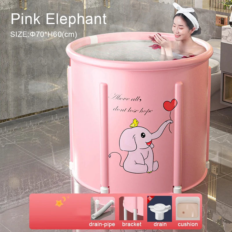 Foldable Bath Bucket PVC Material Hot Bath Ice Bath Ice Therapy Sauna Adult Bathtub Bathtubs for the Baby Large Family Pool