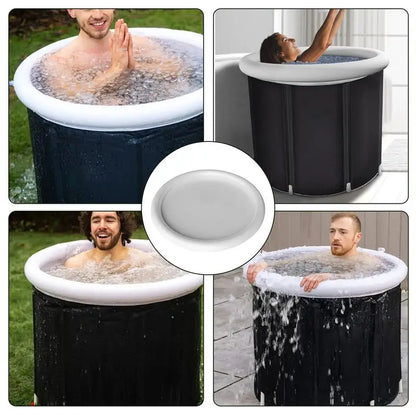 Ice Bath Cover Drawstring Bathtub Cover Ice Bath Insulated Cover Windproof for Hot Water Bath Outdoor Ice Bath Tub Fits