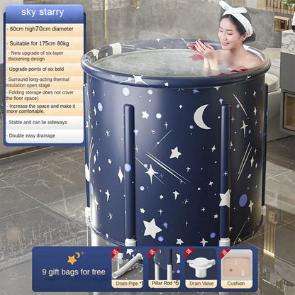 Foldable Bath Bucket PVC Material Hot Bath Ice Bath Ice Therapy Sauna Adult Bathtub Bathtubs for the Baby Large Family Pool