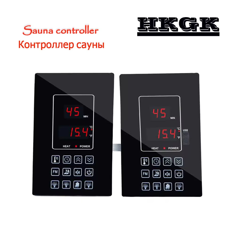 220V110V 30A Dry Steam Room Sauna Room Temperature Controller for Control Temperature,Light,Fan Etc，3 Panel Types Optional