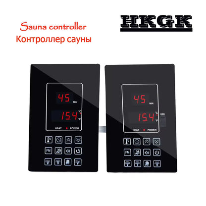 220V110V 30A Dry Steam Room Sauna Room Temperature Controller for Control Temperature,Light,Fan Etc，3 Panel Types Optional