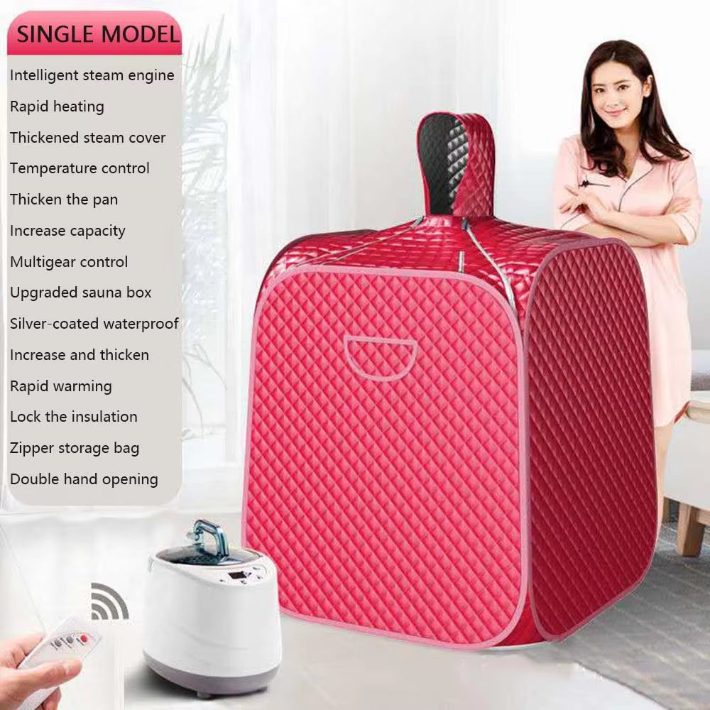 Portable Steam Sauna SPA Room Folding Sauna Slimming Body Building Ease Insomnia Steamer Tent Box with Steam Generator Machine