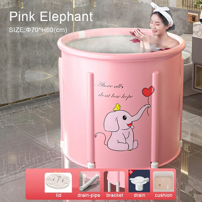 Foldable Bath Bucket PVC Material Hot Bath Ice Bath Ice Therapy Sauna Adult Bathtub Bathtubs for the Baby Large Family Pool