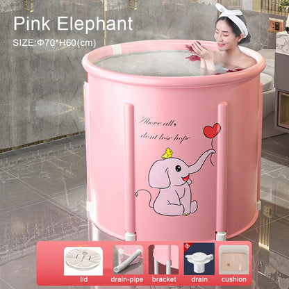 Foldable Bath Bucket PVC Material Hot Bath Ice Bath Ice Therapy Sauna Adult Bathtub Bathtubs for the Baby Large Family Pool