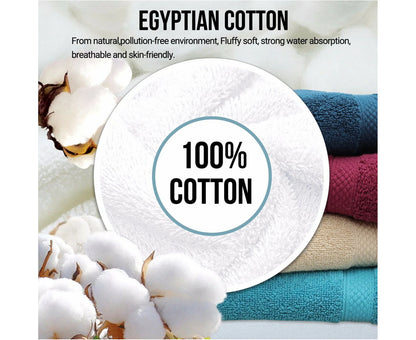 4 Pack Bath Towel Sets Combed Cotton 553Gsm Comfortable Soft White Color