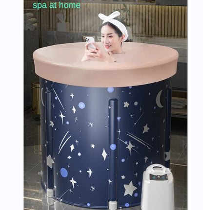 Foldable Bath Bucket PVC Material Hot Bath Ice Bath Ice Therapy Sauna Adult Bathtub Bathtubs for the Baby Large Family Pool