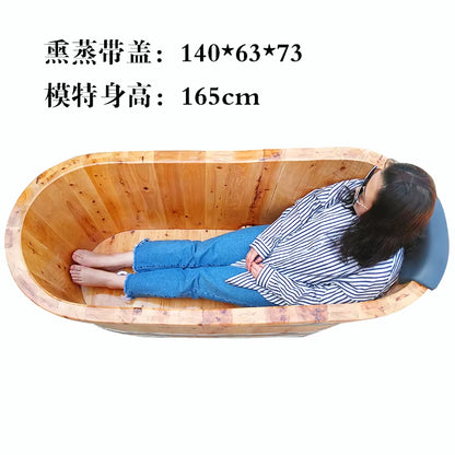 Sunchamo Household New High Quality Bathtub Cask Adult Tub Solid Wood Small Bathroom Furniture Wooden Bath Barrel Home Washing