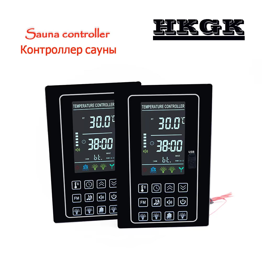 220V110V 30A Dry Steam Room Sauna Room Temperature Controller for Control Temperature,Light,Fan Etc，3 Panel Types Optional