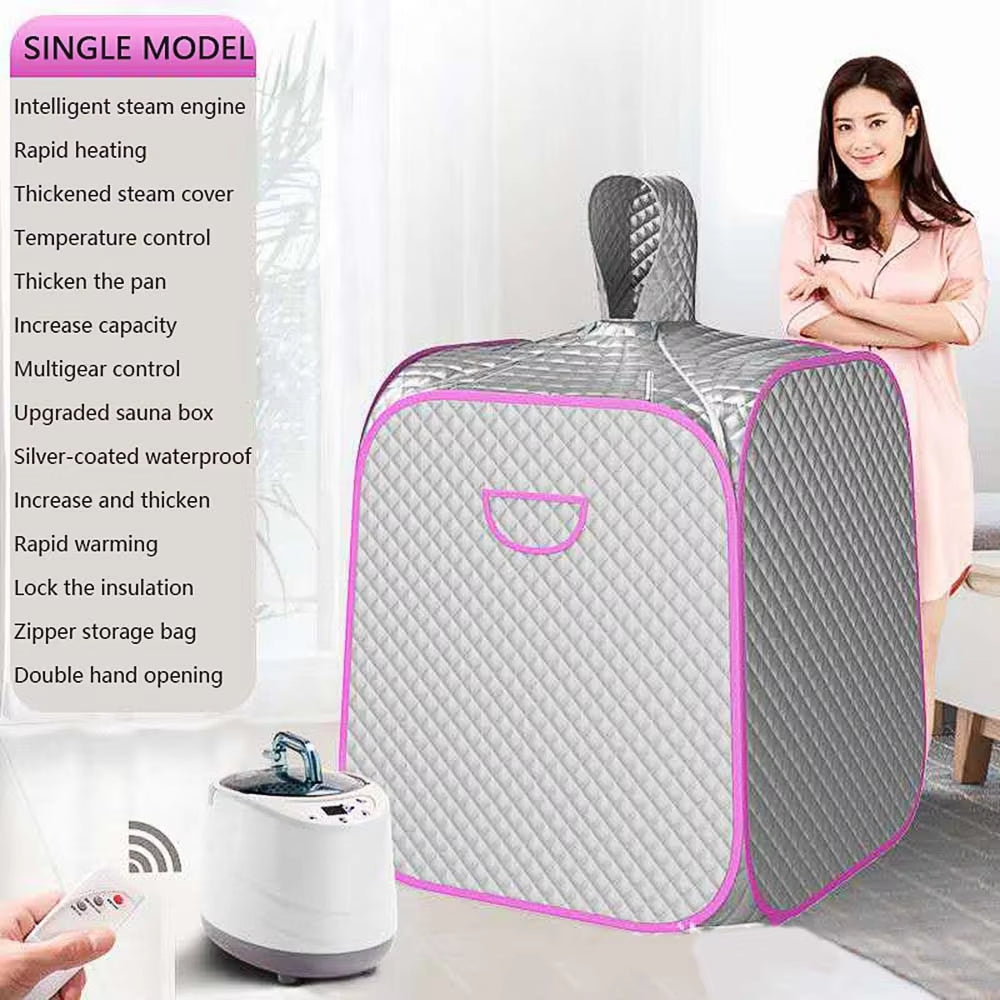 Portable Steam Sauna SPA Room Folding Sauna Slimming Body Building Ease Insomnia Steamer Tent Box with Steam Generator Machine