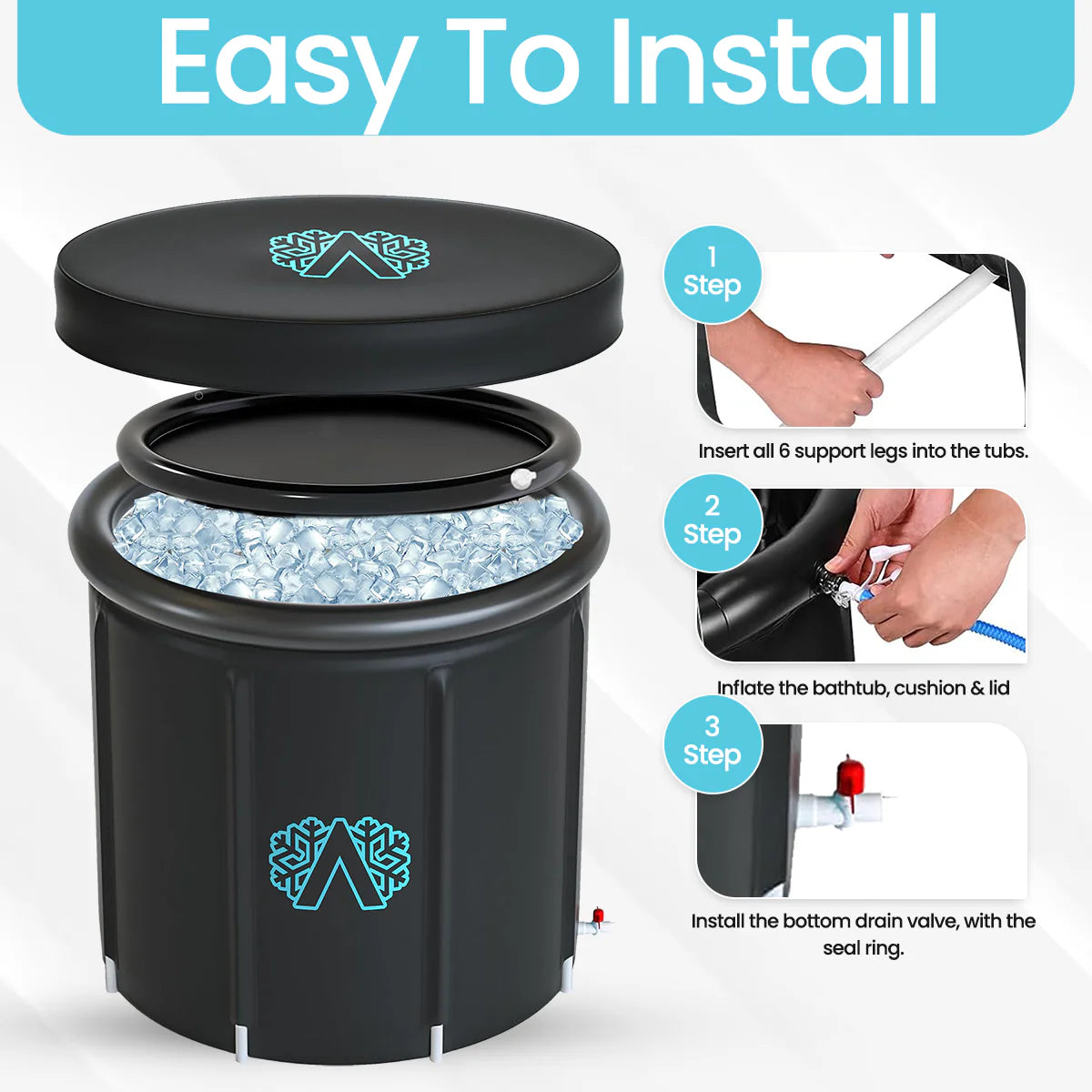 3 in 1 Portable Ice Bath Pod 420L DP6