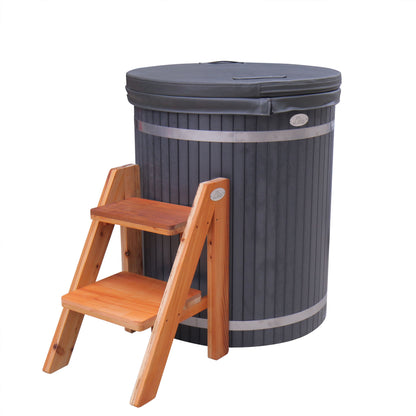 Cold Therapy 1 Person Ice Bath Plunge 33.5" X 31.5" Red Cedar Tub