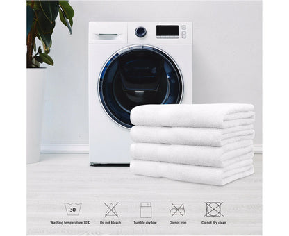 4 Pack Bath Towel Sets Combed Cotton 553Gsm Comfortable Soft White Color