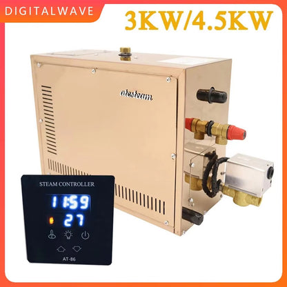 3Kw Automatic Stainless Steel Steam Generator Household Steaming Sauna Room Steam Bath Machine for Spa Room Digital Controller