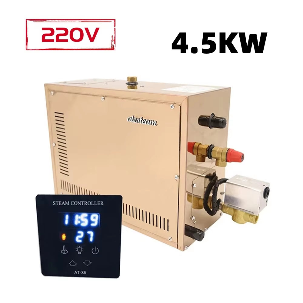 3Kw Automatic Stainless Steel Steam Generator Household Steaming Sauna Room Steam Bath Machine for Spa Room Digital Controller