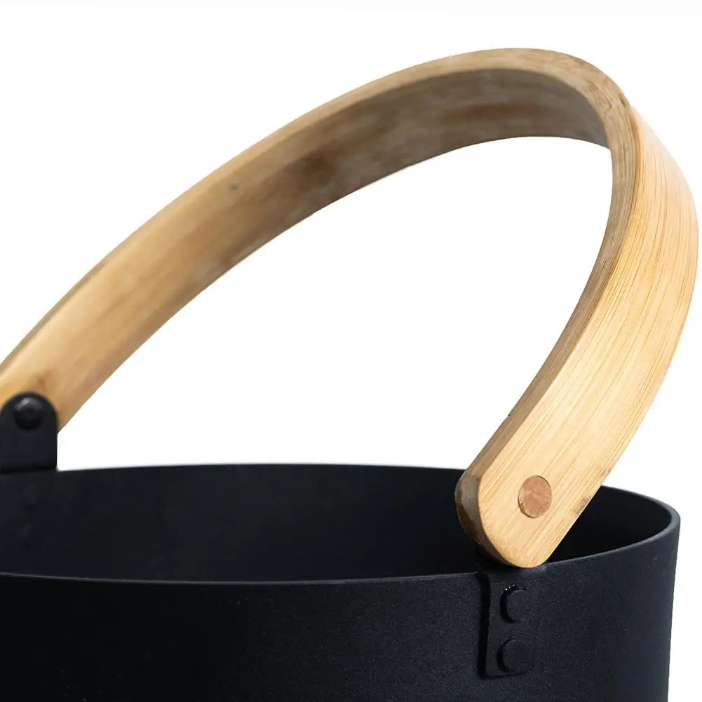 Winter Indoor Outdoor 7L Aluminum Sauna Bucket with Long Handle Spoon Set Matching Ladle Sauna Barrel Sauna Accessories