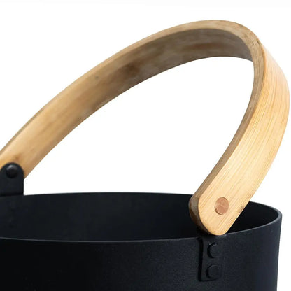 Winter Indoor Outdoor 7L Aluminum Sauna Bucket with Long Handle Spoon Set Matching Ladle Sauna Barrel Sauna Accessories