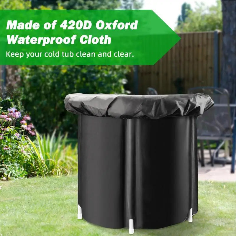 Ice Bath Cover Drawstring Bathtub Cover Ice Bath Insulated Cover Windproof for Hot Water Bath Outdoor Ice Bath Tub Fits