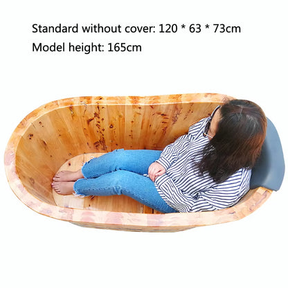 Sunchamo Household New High Quality Bathtub Cask Adult Tub Solid Wood Small Bathroom Furniture Wooden Bath Barrel Home Washing