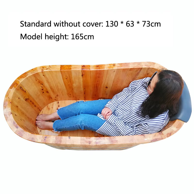 Sunchamo Household New High Quality Bathtub Cask Adult Tub Solid Wood Small Bathroom Furniture Wooden Bath Barrel Home Washing