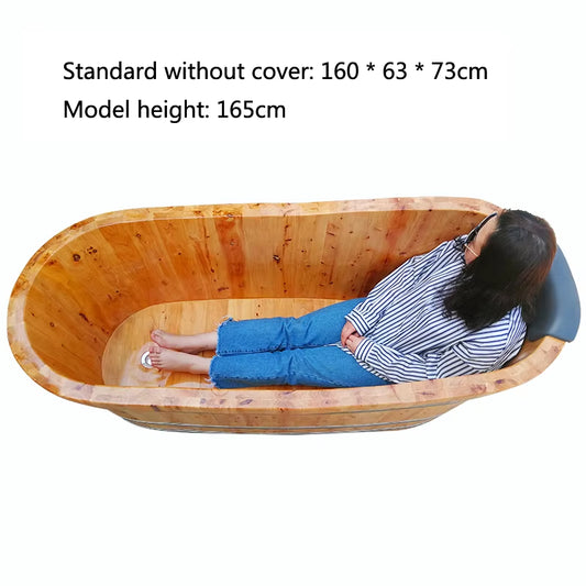 Sunchamo Household New High Quality Bathtub Cask Adult Tub Solid Wood Small Bathroom Furniture Wooden Bath Barrel Home Washing