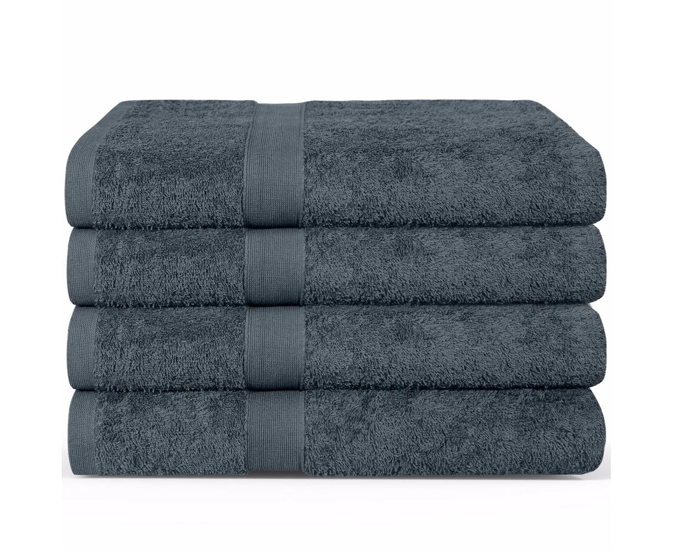 4 Pack Bath Towel Sets Combed Cotton 552Gsm Comfortable Soft Charcoal Color